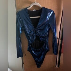 Shimmery Blue Zara Bodysuit